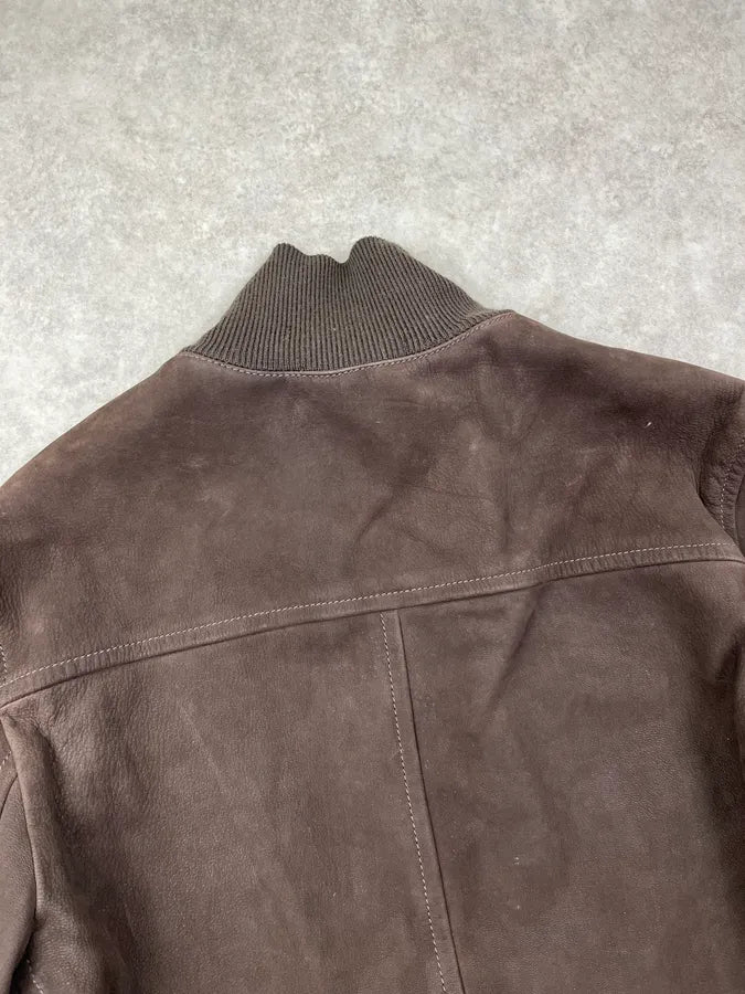AW2004 Prada Brown Leather Premium Jacket QIyslDZ 7