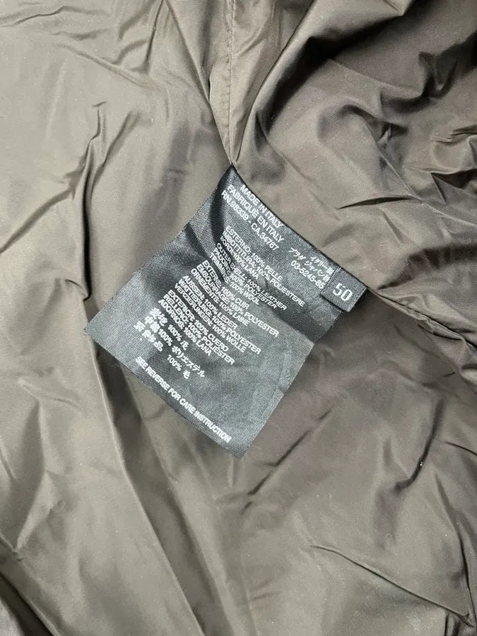 AW2004 Prada Brown Leather Premium Jacket QIyslDZ 9