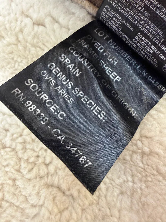 AW2004 Prada Brown Suede Shearling Collar Leather Jacket XqPXLZS 6