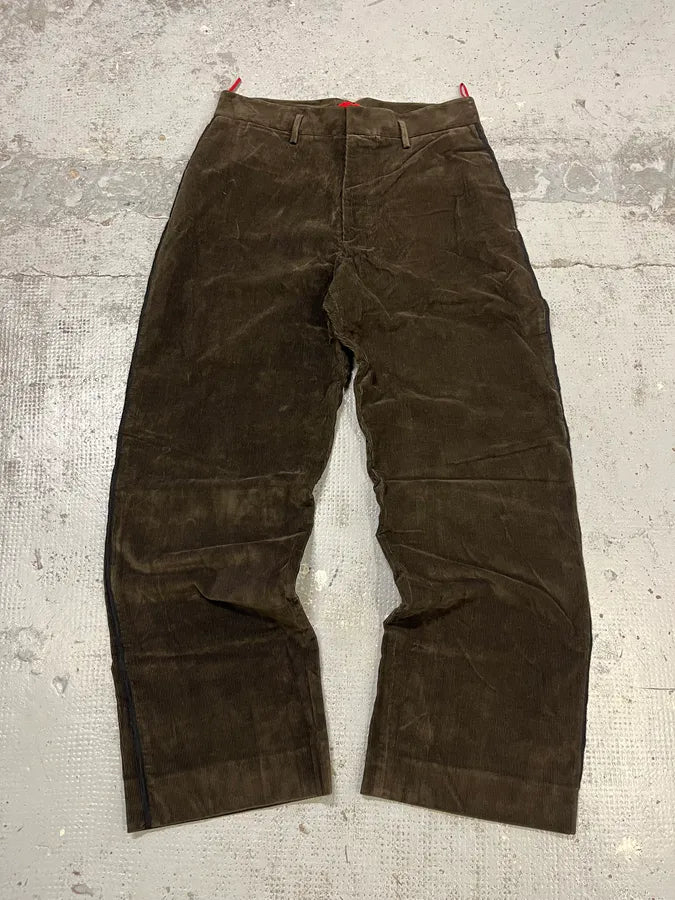 AW2004 Prada Cozy Brown Corduroy Pants GhDneao 0