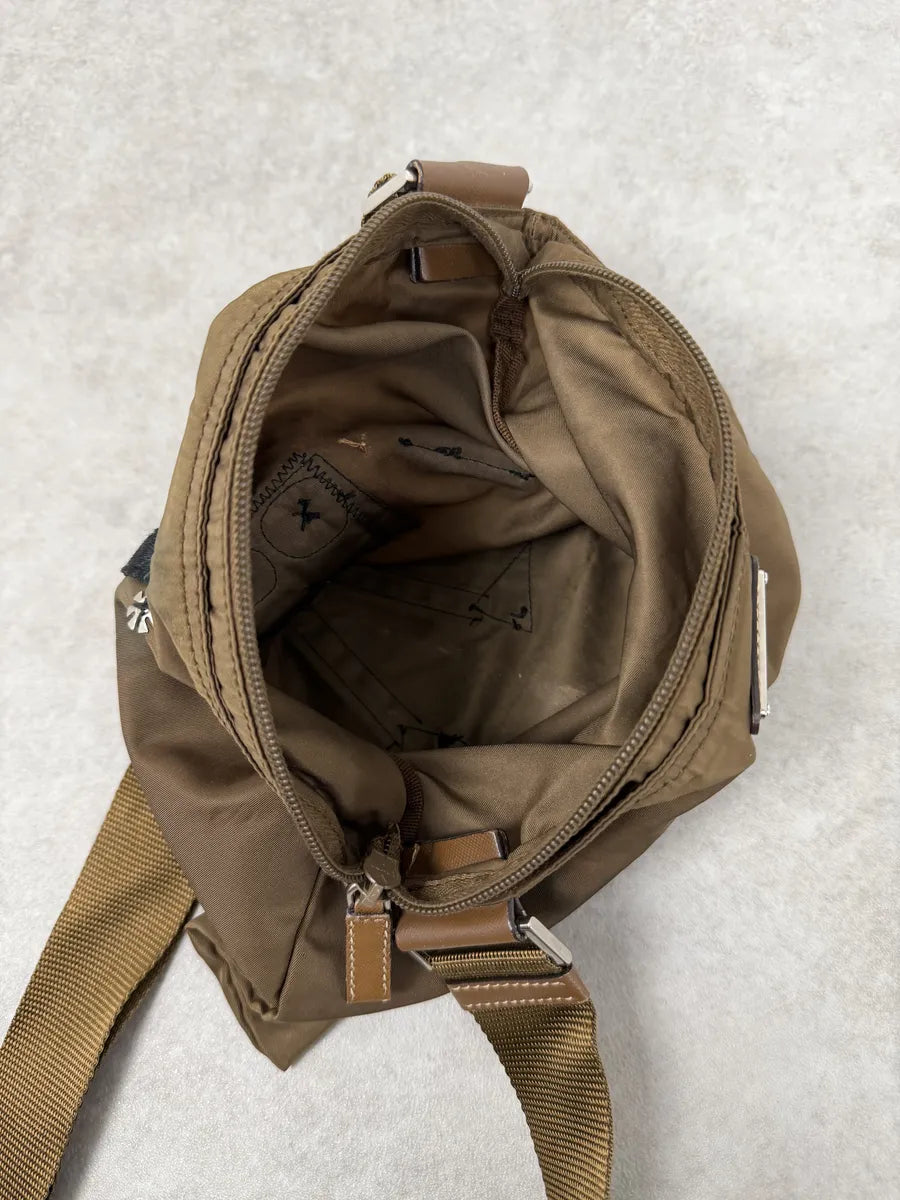 AW2004 Prada Humanoid Brown Nylon Shoulder Bag CXxqQRP 4