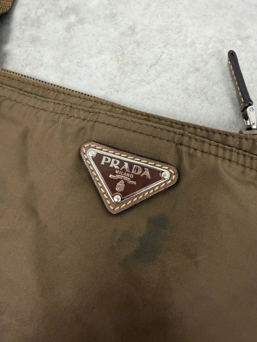 AW2004 Prada Humanoid Brown Nylon Shoulder Bag CXxqQRP 7