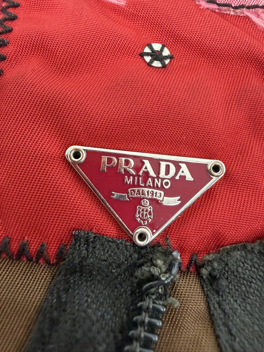 AW2004 Prada Humanoid Brown Nylon Shoulder Bag CXxqQRP 9