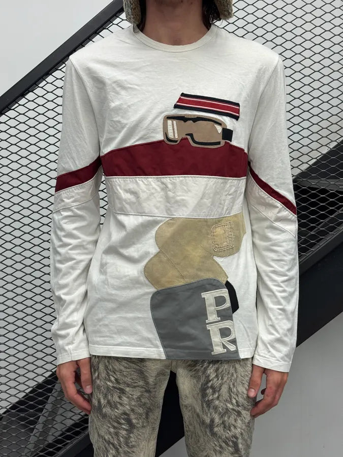 AW2004 Prada Linea Rossa Sli Mask White Longsleeve  QZwLSkt 0