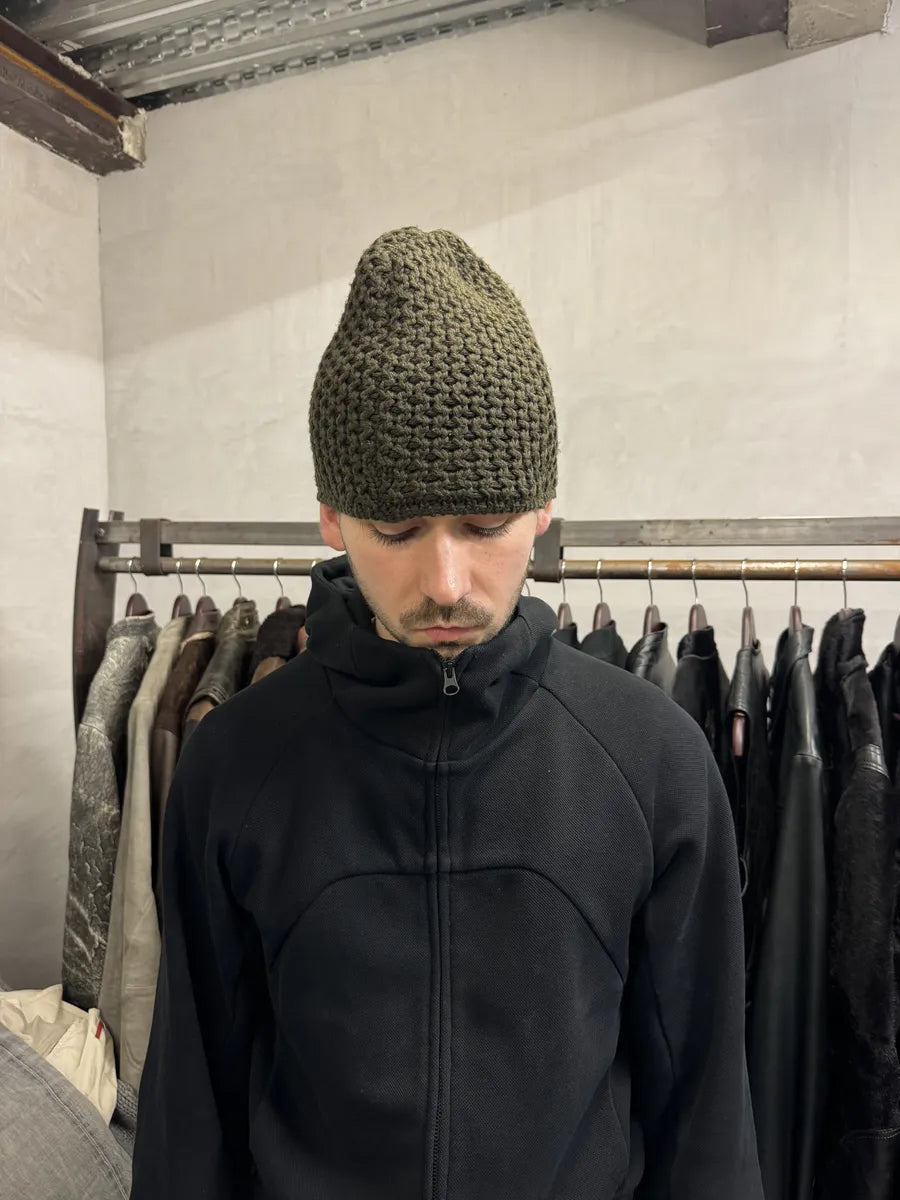AW2004 Prada Olive Wool Hat (OS) 1