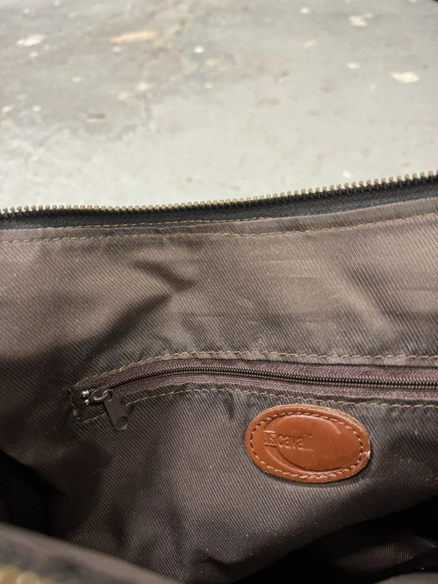 AW2004 Roberto Cavalli Brown Pony Hair Cow Effect Leather Bag (OS) 5