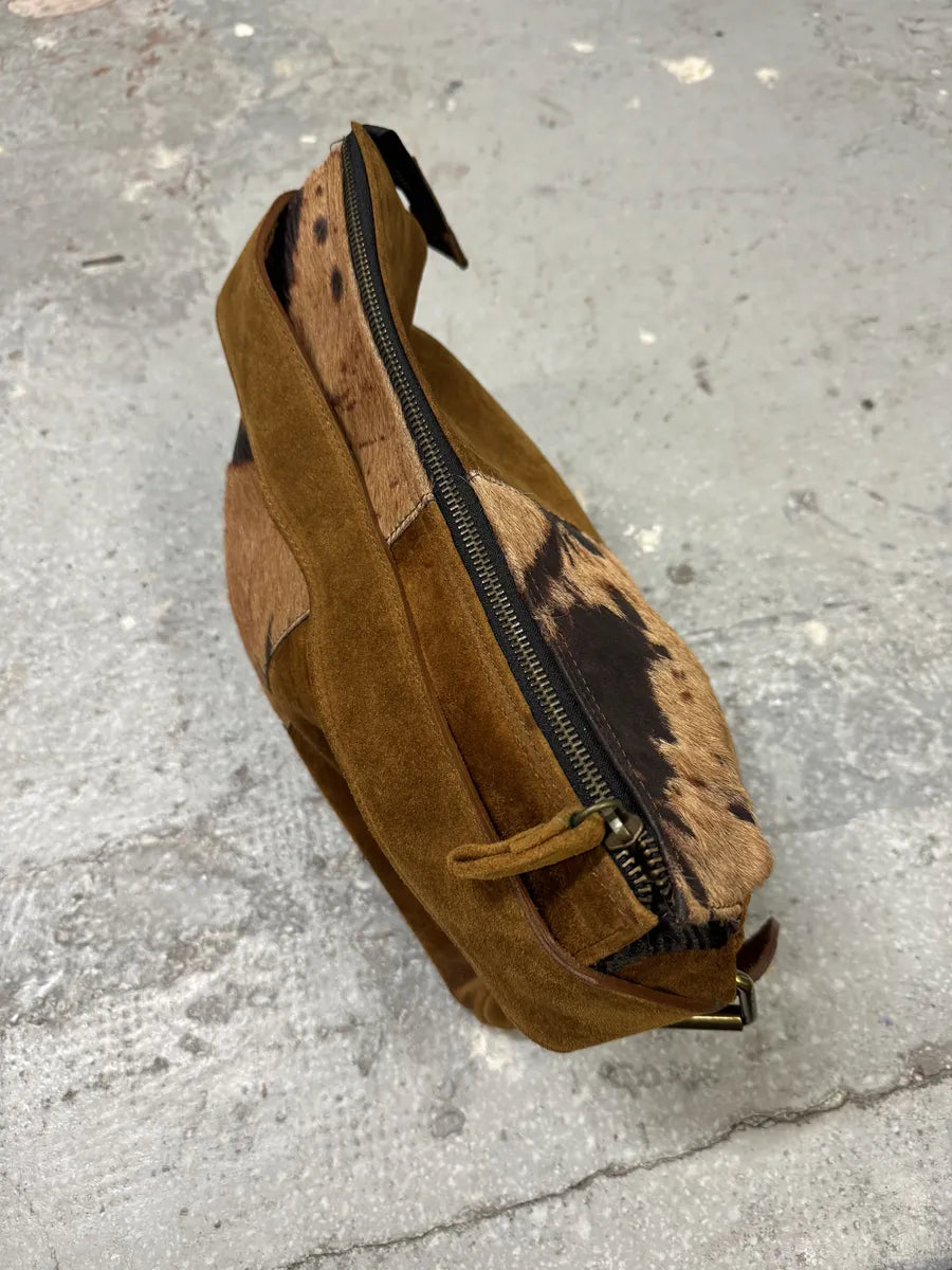 AW2004 Roberto Cavalli Brown Pony Hair Cow Effect Leather Bag (OS) 8