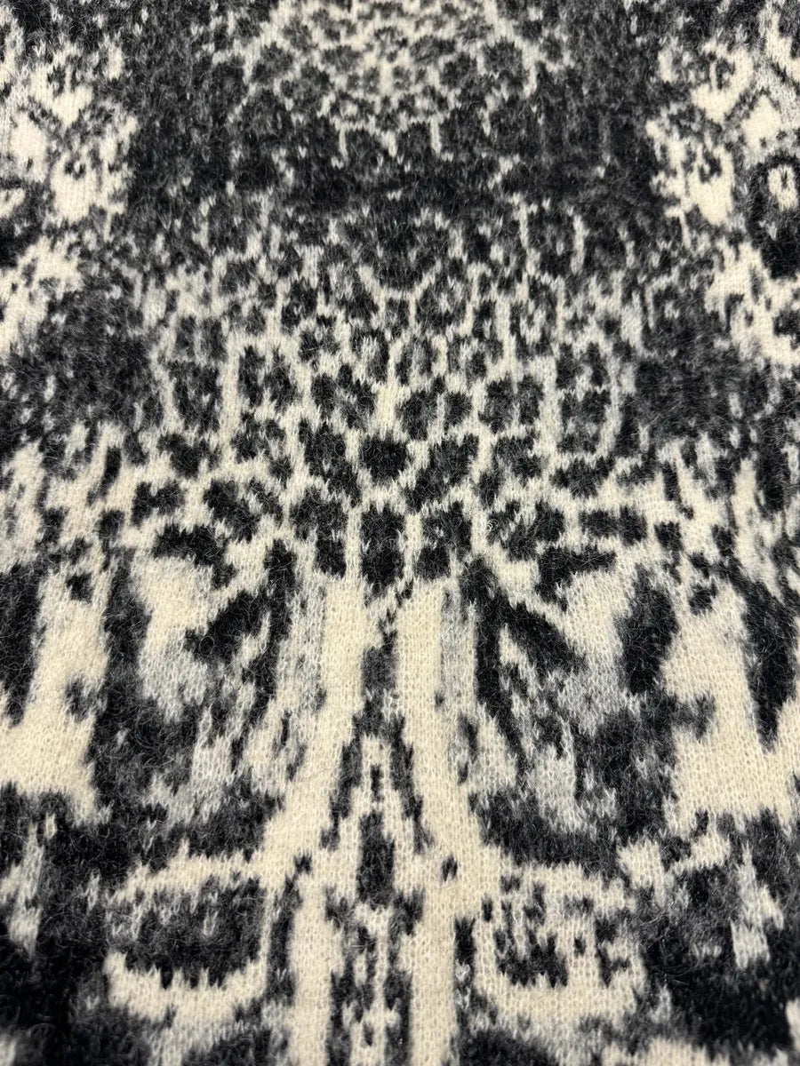 AW2004 Roberto Cavalli Fox Fur Leopard Mohair Cardigan YfiYoee 7