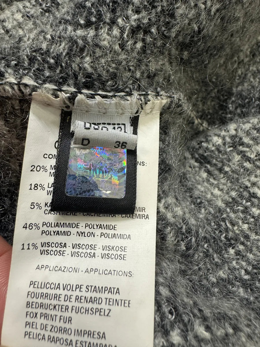 AW2004 Roberto Cavalli Fox Fur Leopard Mohair Cardigan YfiYoee 9