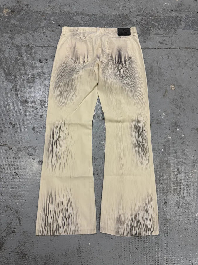 AW2004 Versace Overprint White Pants jlxbOCx 1