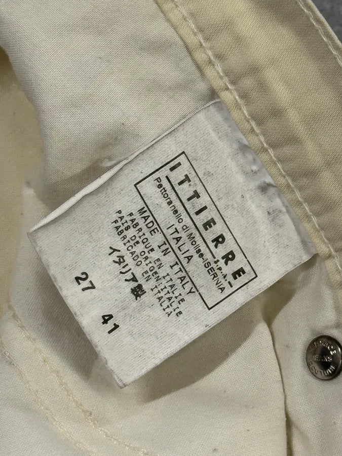 AW2004 Versace Overprint White Pants jlxbOCx 4