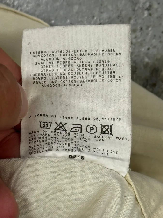 AW2004 Versace Overprint White Pants jlxbOCx 5