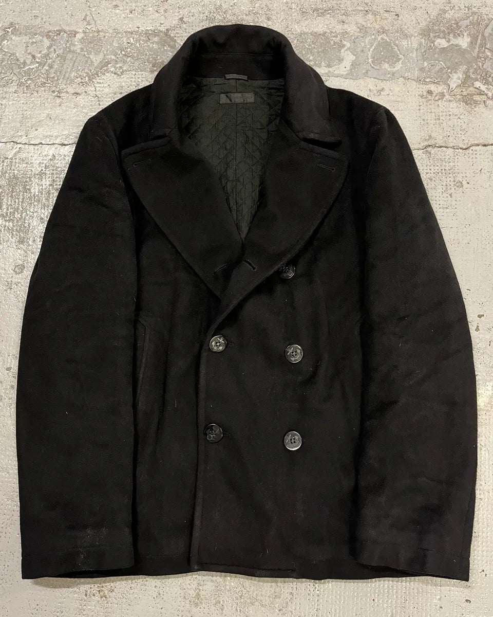 AW2005 Alexander McQueen Black Wool Double-Breasted Coat  yndNUVc 0