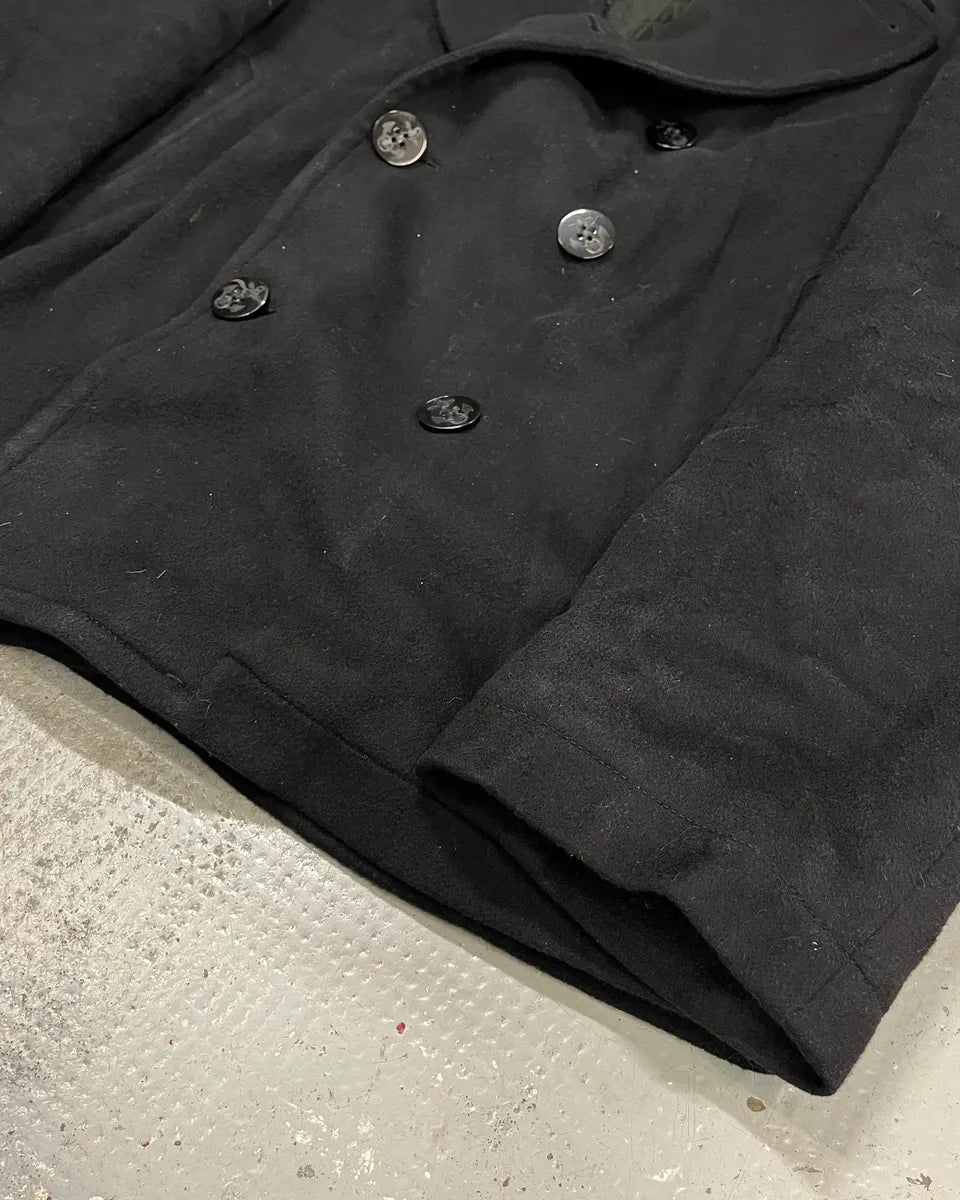 AW2005 Alexander McQueen Black Wool Double-Breasted Coat  yndNUVc 5