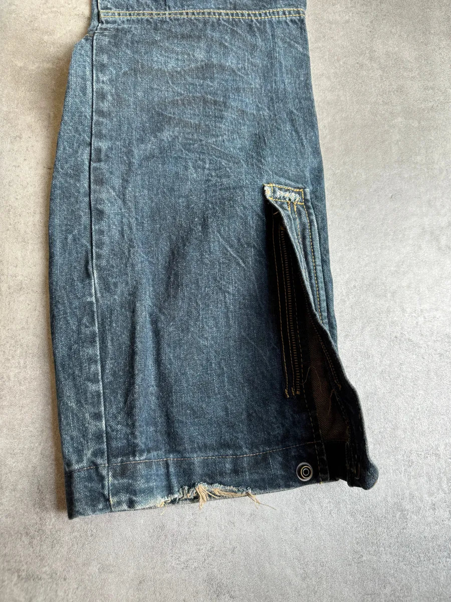 AW2005 Armani Avant-Gardist Blue Cargo Denim Jeans TbXJVIG 3