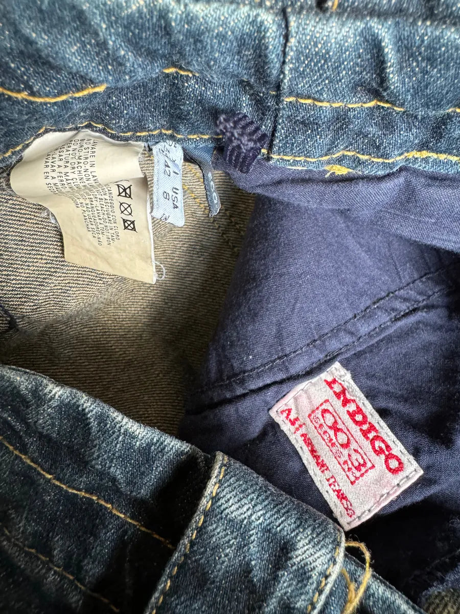 AW2005 Armani Avant-Gardist Blue Cargo Denim Jeans TbXJVIG 6