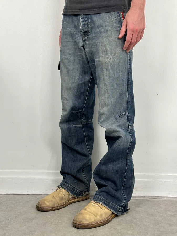 AW2005 Armani Blue Cargo Denim Jeans hhUFwpi 1