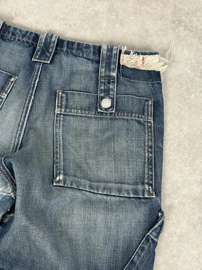 AW2005 Armani Blue Cargo Denim Jeans hhUFwpi 7