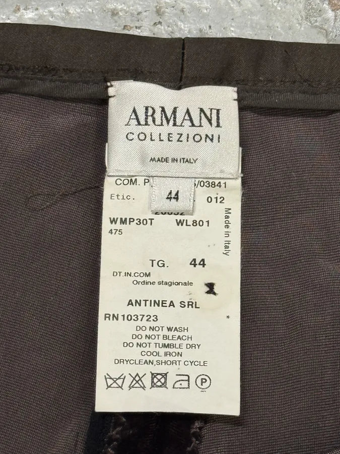 AW2005 Armani Collezioni Black Velvet Relaxed Pants SpKgEbQ 8