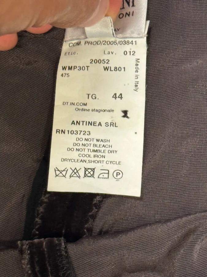 AW2005 Armani Collezioni Black Velvet Relaxed Pants SpKgEbQ 9