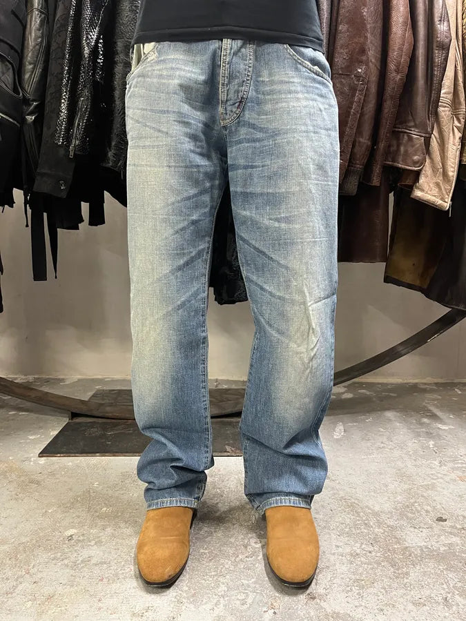 AW2005 Armani Electric Faded Blue Denim Jeans DQloIuq 0