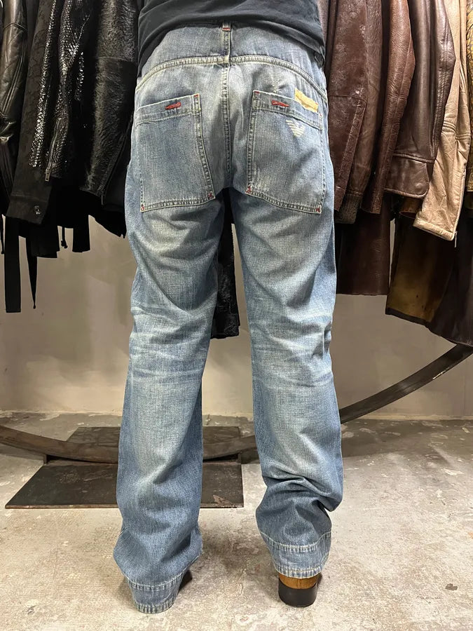 AW2005 Armani Electric Faded Blue Denim Jeans DQloIuq 1