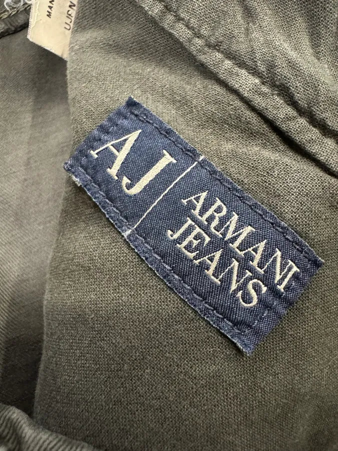 AW2005 Armani Elevated Twisted Olive Grey Pants (M/L) AseqXeT 10