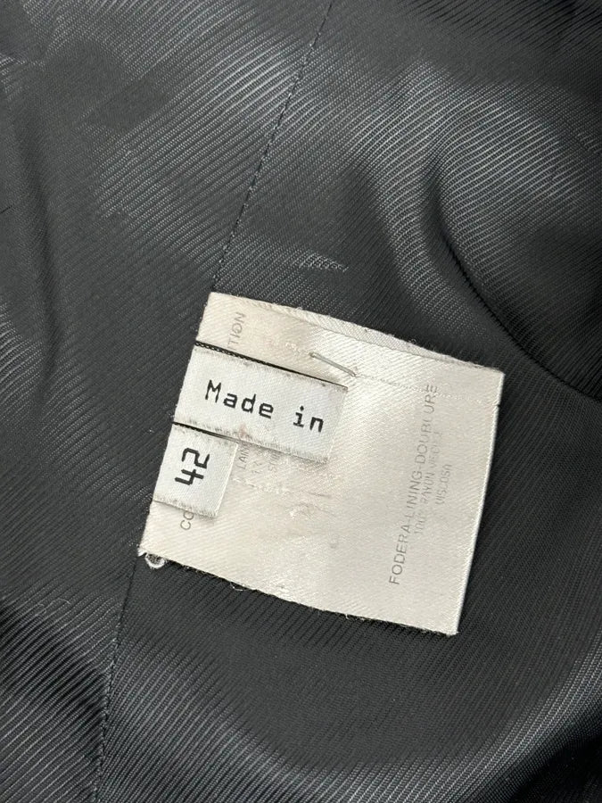 AW2005 Balenciaga Long Premium Wool Black Trench Coat MpVIRgZ 12