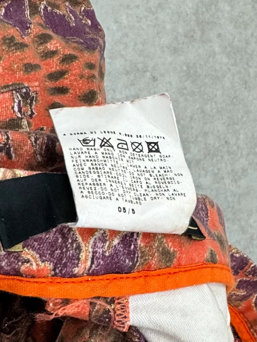 AW2005 Cavalli Abstract Floral Orange Pants ZrUwqqH 10