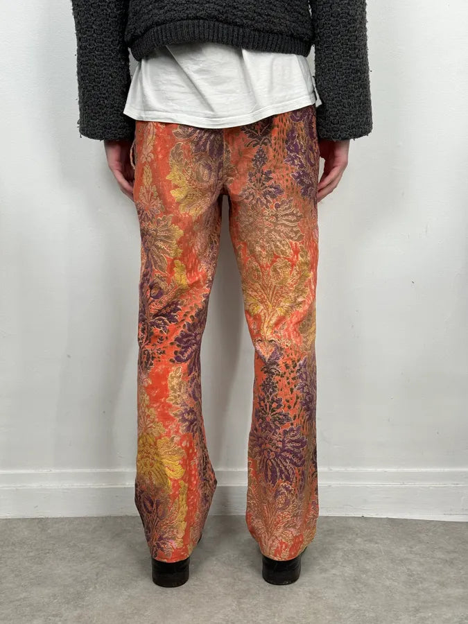 AW2005 Cavalli Abstract Floral Orange Pants ZrUwqqH 3