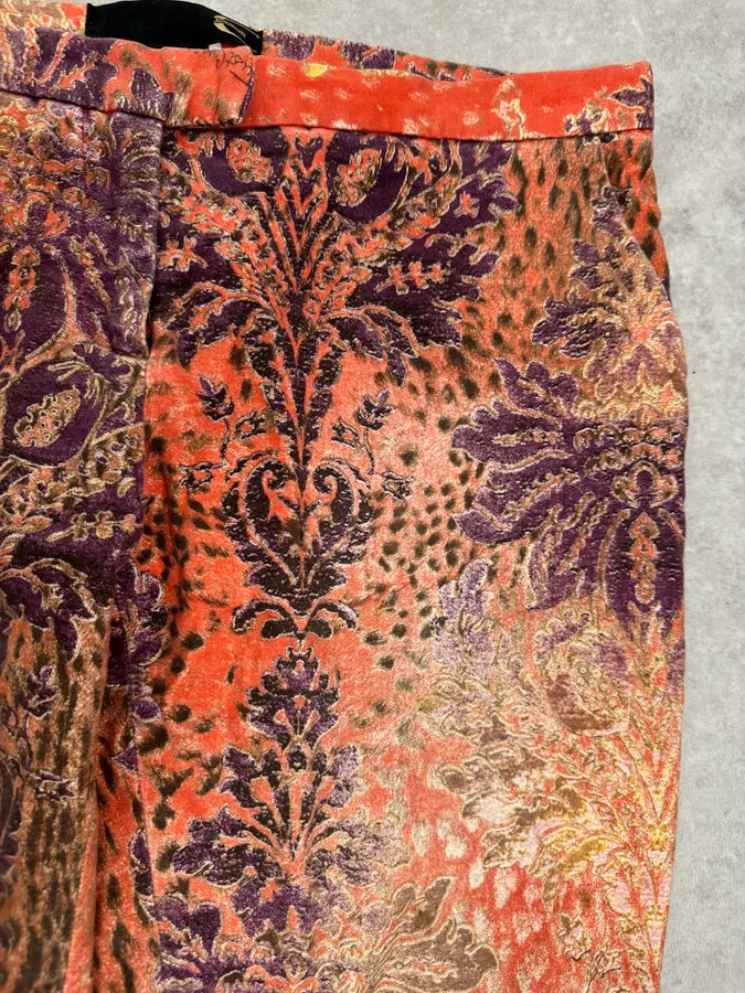 AW2005 Cavalli Abstract Floral Orange Pants ZrUwqqH 7