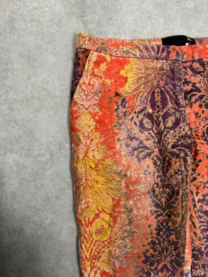 AW2005 Cavalli Abstract Floral Orange Pants ZrUwqqH 8