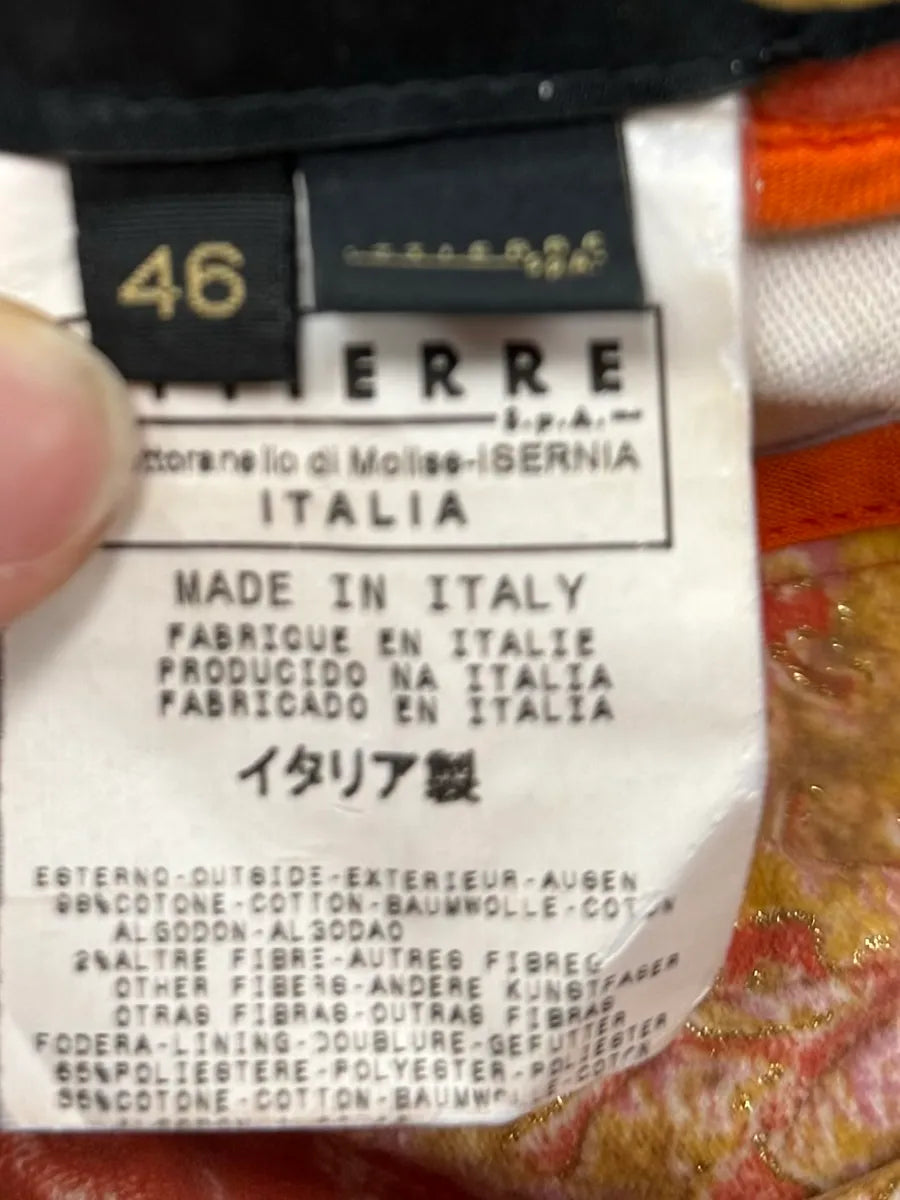 AW2005 Cavalli Abstract Floral Orange Pants ZrUwqqH 9