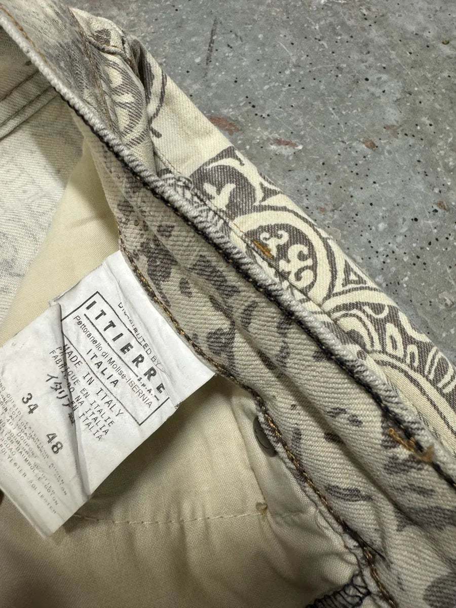 AW2005 Cavalli Arabic Inspired Patterns Calm Beige Pants (S/M) 10