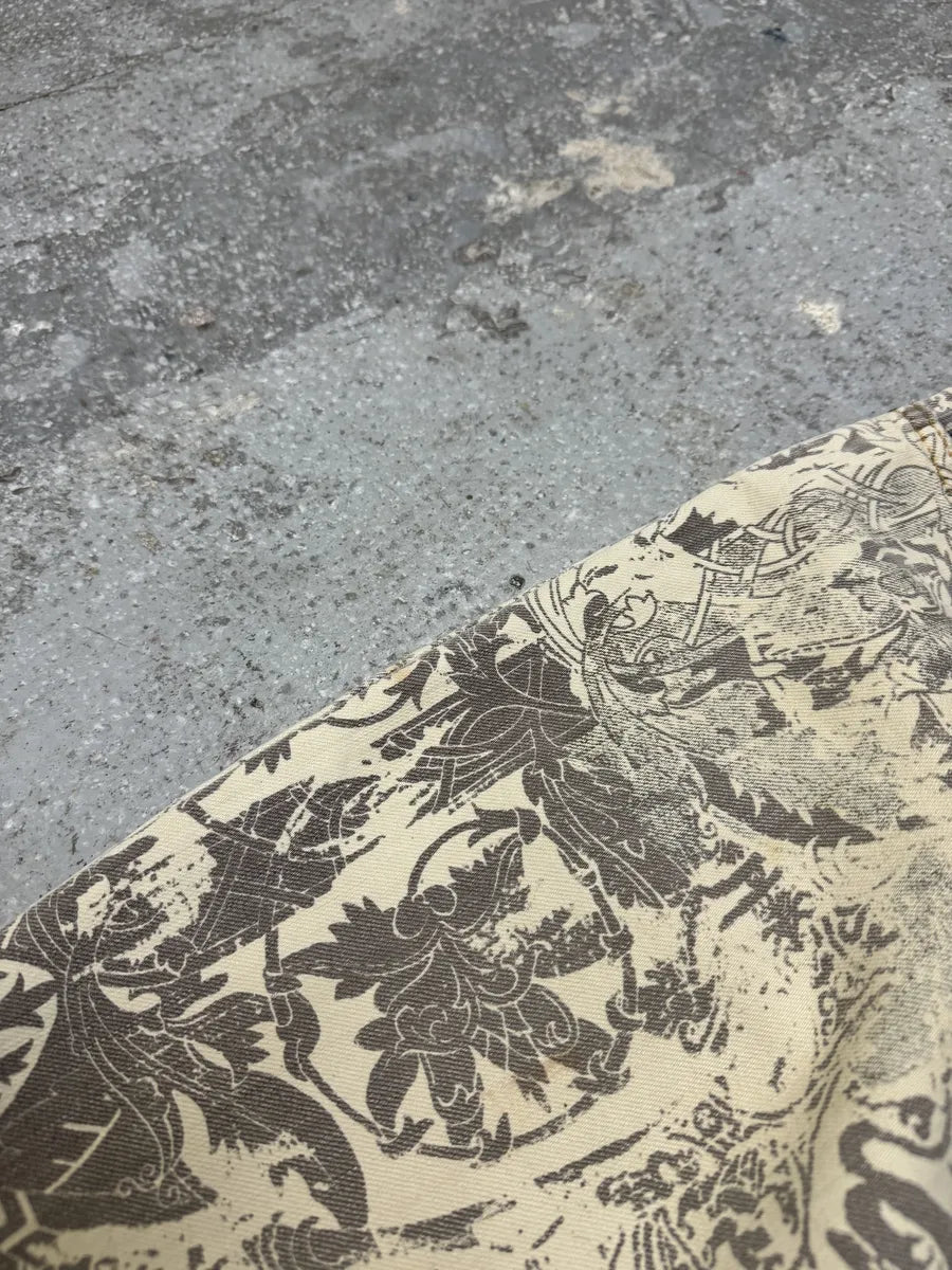 AW2005 Cavalli Arabic Inspired Patterns Calm Beige Pants (S/M) 9