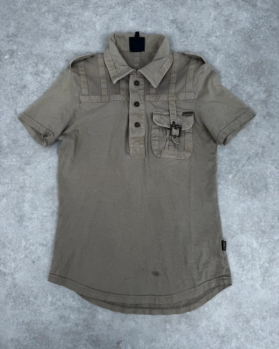 AW2005 Cavalli Beige Cargo Polo Shirt lxdbZKr 0