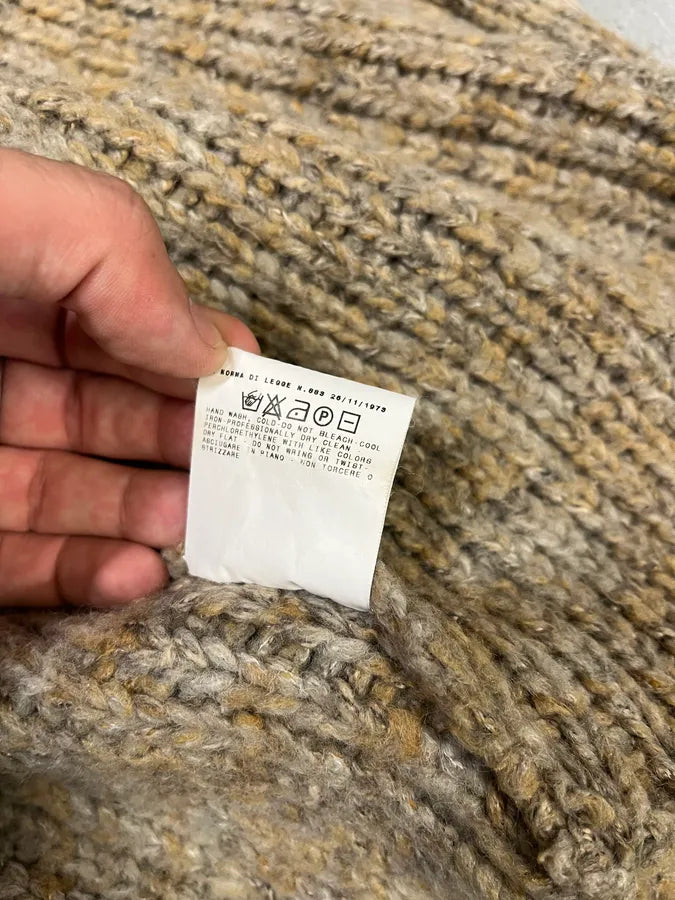 AW2005 Cavalli Beige Wool Zip-up Sweater YggNhjt 10