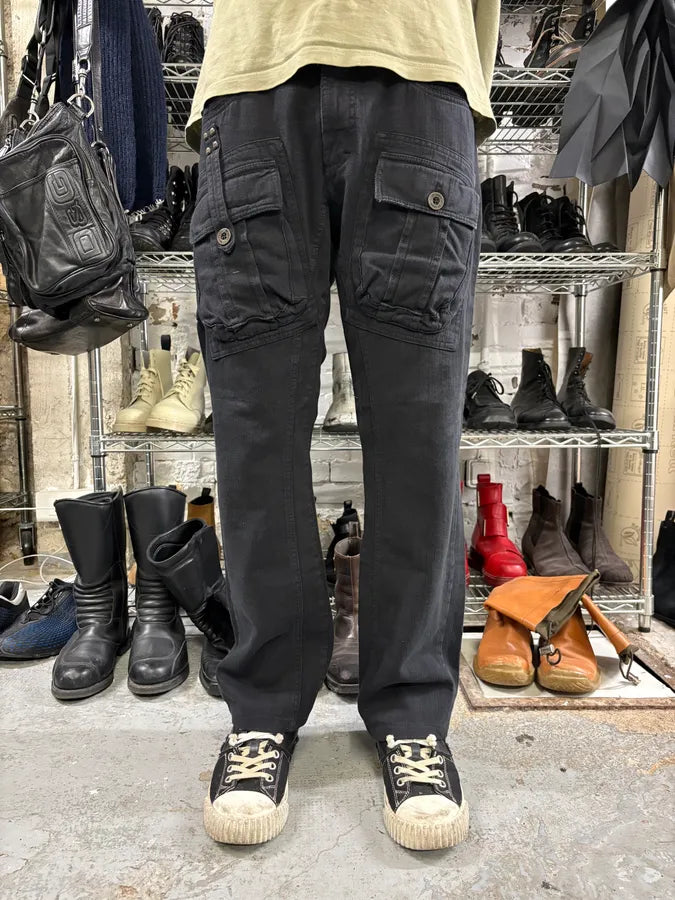 AW2005 Cavalli Black Cargo Pants (S) JwNakMN 1