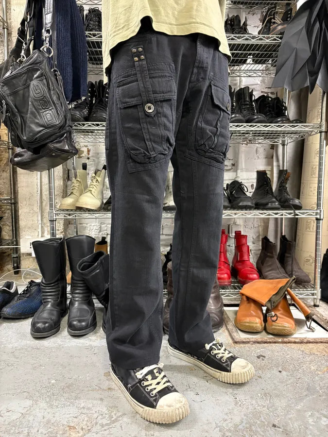 AW2005 Cavalli Black Cargo Pants (S) JwNakMN 2