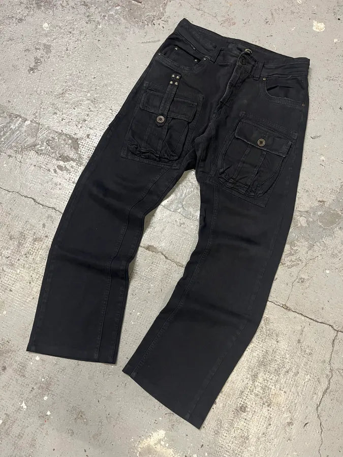AW2005 Cavalli Black Cargo Pants (S) JwNakMN 4