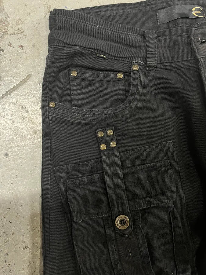 AW2005 Cavalli Black Cargo Pants (S) JwNakMN 7