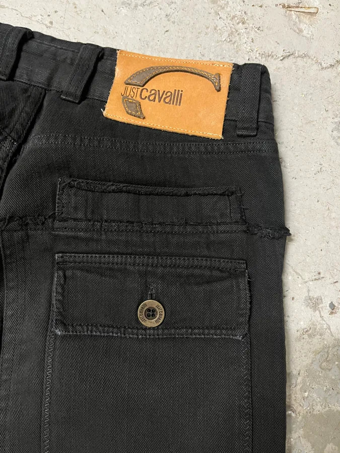 AW2005 Cavalli Black Cargo Pants (S) JwNakMN 8