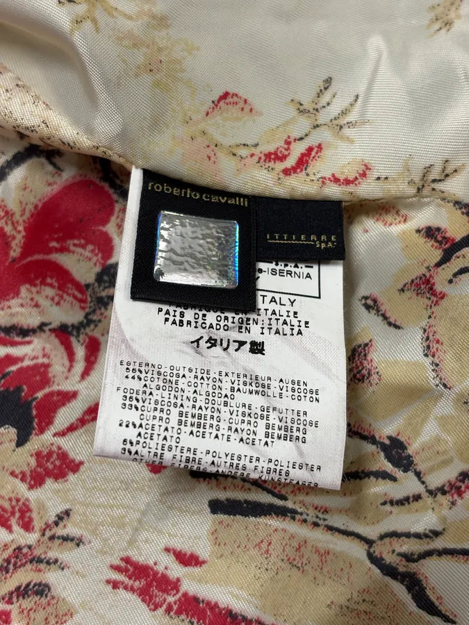 AW2005 Cavalli Black Fur Rebel Biker Buttoned Jacket WlmFDEw 7