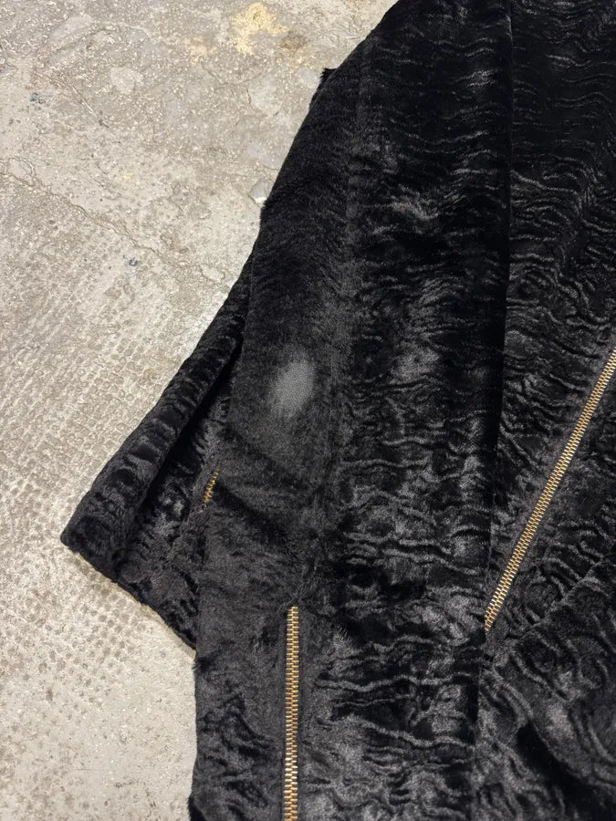 AW2005 Cavalli Black Fur Rebel Biker Jacket (M) prpbVpu 7