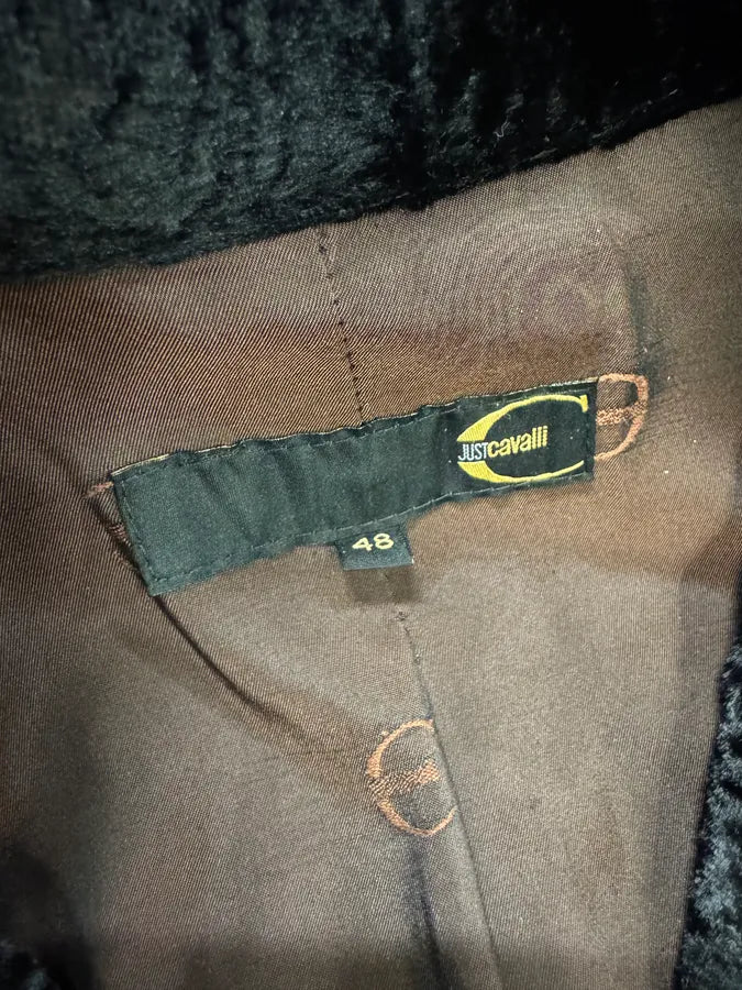 AW2005 Cavalli Black Fur Rebel Biker Jacket (M) prpbVpu 8
