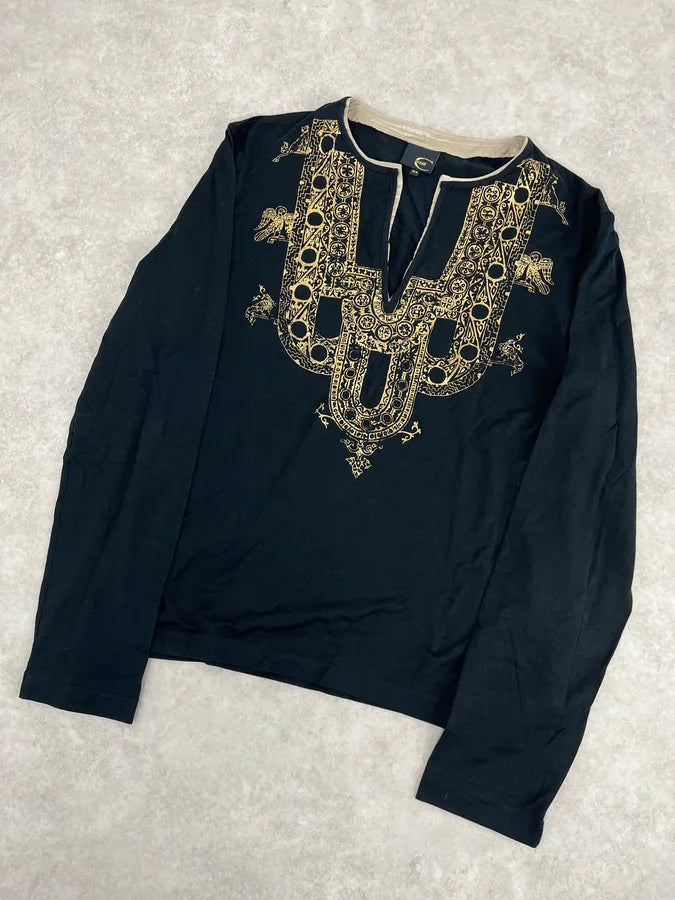 AW2005 Cavalli Black Tunisian Henley vNttGcK 3