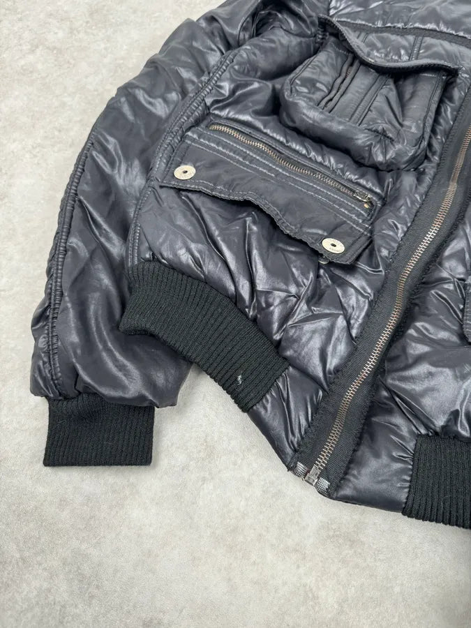 AW2005 Cavalli Black Utility Cargo British Puffer Jacket BqXtppl 5