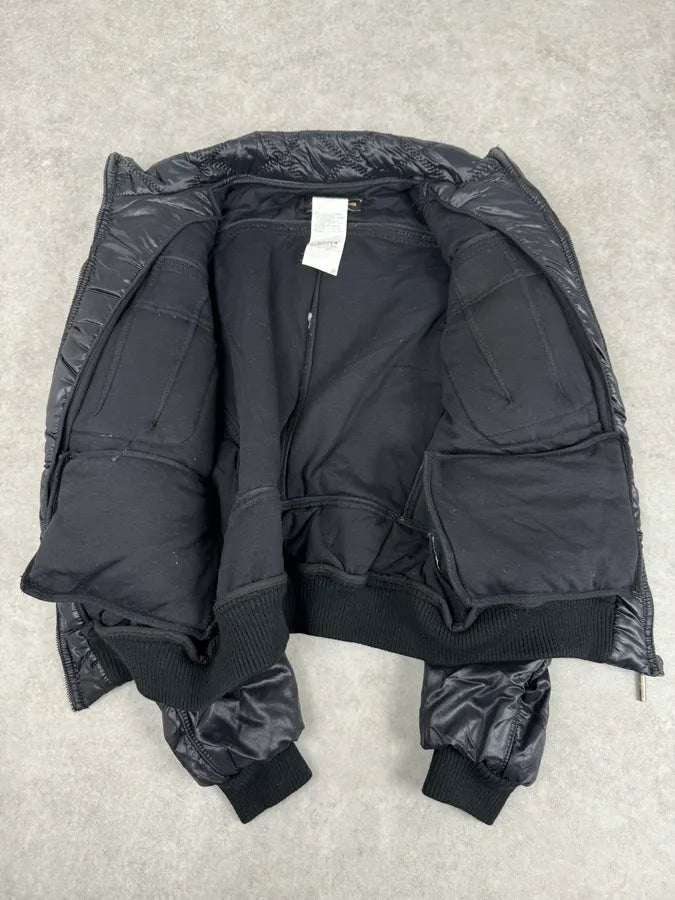 AW2005 Cavalli Black Utility Cargo British Puffer Jacket BqXtppl 7