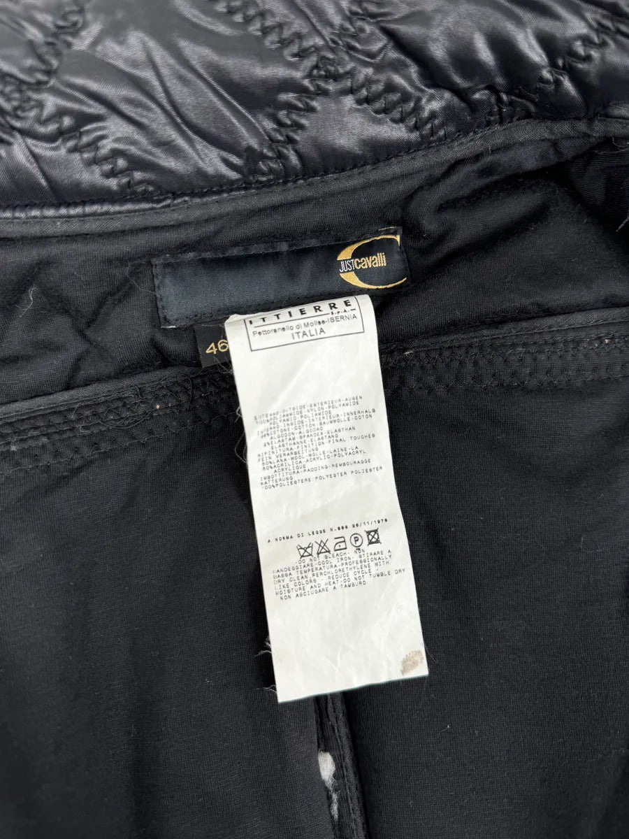 AW2005 Cavalli Black Utility Cargo British Puffer Jacket BqXtppl 8
