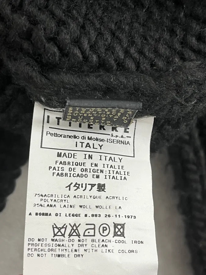 AW2005 Cavalli Black Wool Half-Zip Sweater pkGLpgD 7